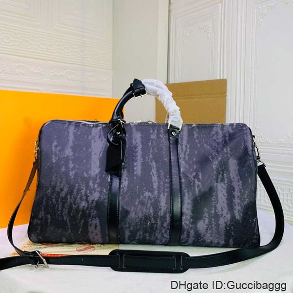 

women shoulder back bag black graffiti travel bag classic canvas handbag quality men duffel bags 50cm large capacity
