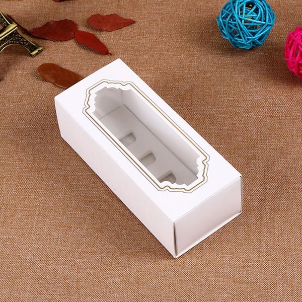 

gift wrap 30pcs macarons box for 5 macaron container drawer type boxes cookie cake dessert party packing with clear windo