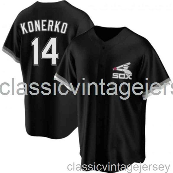

paul konerko #14 black baseball jersey xs-6xl stitched men women youth baseball jersey