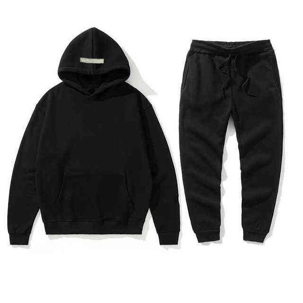 

21ss high street tide letter tracksuits designer suit with on the chest couple hooded sweater sweaters pants plus size s-xxxl, Black