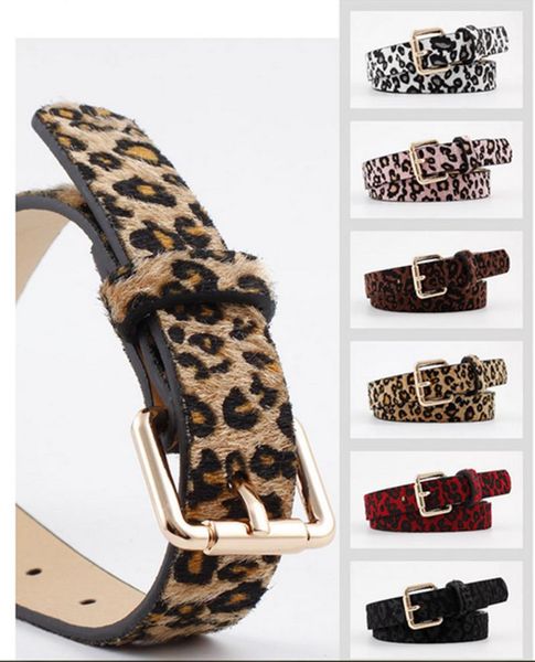 

belts fashion pink leopard print horsehair decorative belt ladies retro wild pin, Black;brown