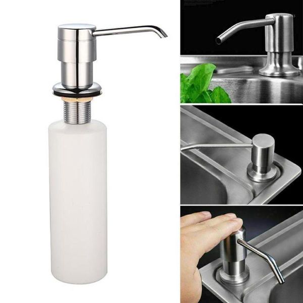 

electroplated plastic soap dispenser sink liquid detergent lotion pump bottle refillable press sub-bottle1