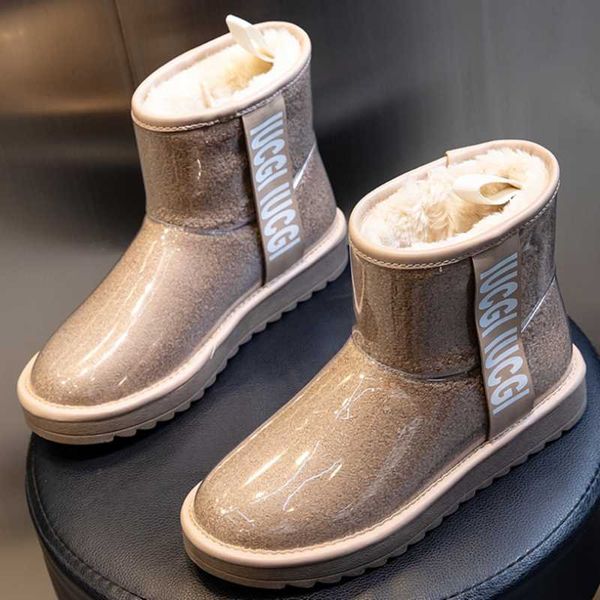 

boots winter 2021 women's snow women plus velvet thick short tube cotton waterproof shoes, Black