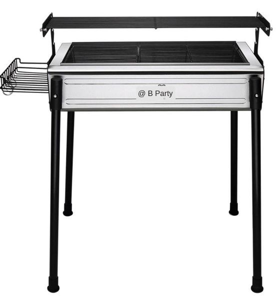 

camp kitchen outdoor party barbecue grill comes with storage basket insulation net support can stand 150kg weight1