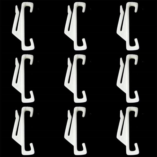 

other home decor 50pcs/pack hanging hooks replacement drape curtain track accessories ring glider rail runner white indoor for window
