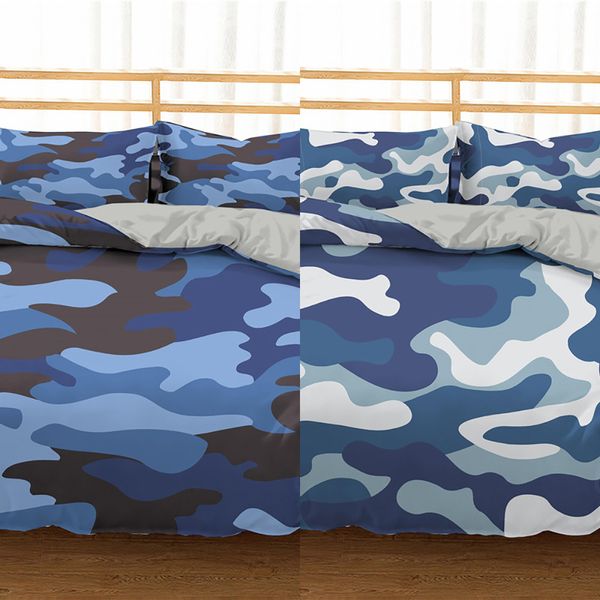 Homesky Camuflagem Camuflagem Set Menino Adolescente Crianças Duvet Cobertura Set Queen King Quilt Set Abstracto Bedlochees Quarto Têxteis C0223