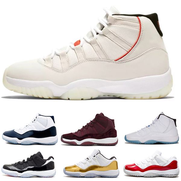 

11 11s cap and gown bred concords basketball shoes men women 11 space jam 45 gym red 72-10 sneakers krtd, White;red
