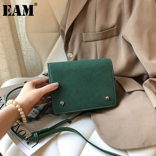 

eam] women new mini cute square matte pu leather flap personality all-match crossbody shoulder bag fashion tide 2021 18a1669