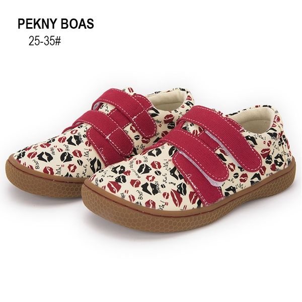 Pekny Bosa Детские кожаные туфли Детские кроссовки для девочек мальчиков повседневная босиком обувь с мягкими подошвами B 210308