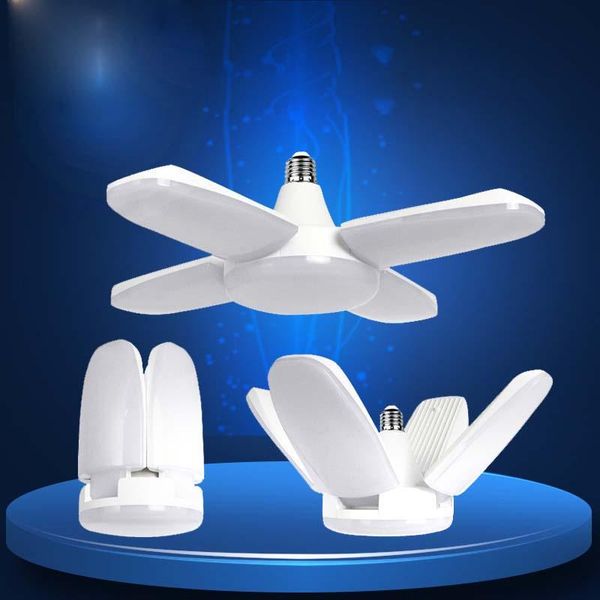 

bulbs e27 led 60w bulb fan blade timing lamp ac85-265v foldable light lampada for home ceiling 1pcs