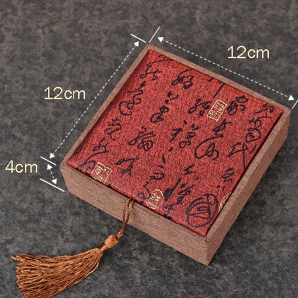

gift wrap 1pc letter box chinese style retro jewelry premium packaging (red tassel)
