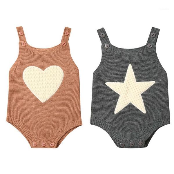 

rompers born infant baby boy girl clothes sleeveless knitted romper jumpsuit autumn winter outfits 0-18m1, Blue
