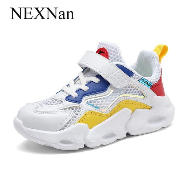 

sneakers nexnan summer children casual shoes for kids boys girls school running sport rubber mesh 2021, Black;red