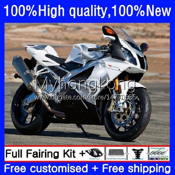 Kit Body para Aprilia RSV1000R Mille RV60 RSV 1000 R Silver White 1000r 2003 2004 2005 2006 Cowling 9NO.72 RSV1000RR RSV1000 RSV-1000 R $ 03 04 05 06 Feeding da motocicleta