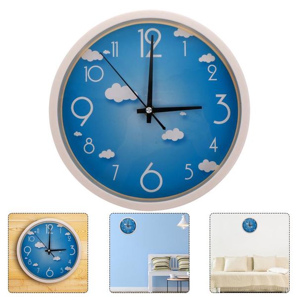 

wall clocks hanging clock battery operated cloud pattern decorative