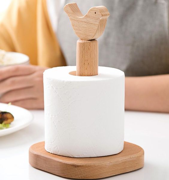 

toilet paper holders towel rack shelf kitchen countersolid wood vertical holder cute lengthened