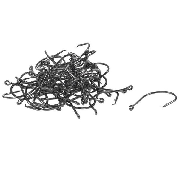 

fishing hooks 50 x chemically sharpened ocs circle tackle black #1/0