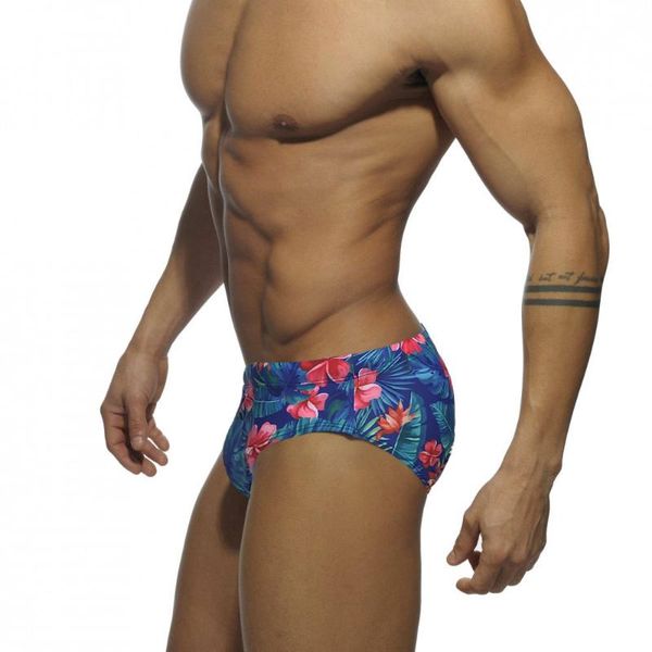 

uxh padded bulge enhancing swim briefs flowers swimwear men swimming briefs surf beach shorts mayo sungas de praia homens