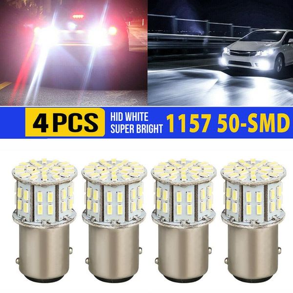 

emergency lights 1157 bay15d bulbs 4pcs led light 6000k accessory brake parts replacement