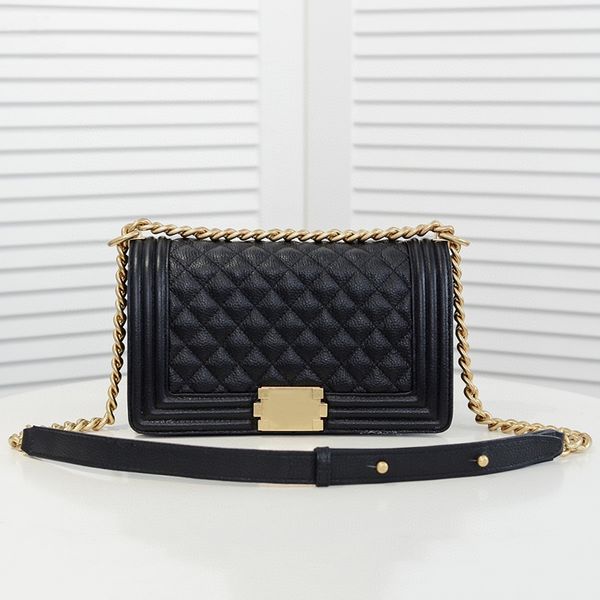 

luxurys designers bags channel women bags handbags919 fashion chain shoulder bag classic diamond lattice handbag grained calfskin & black