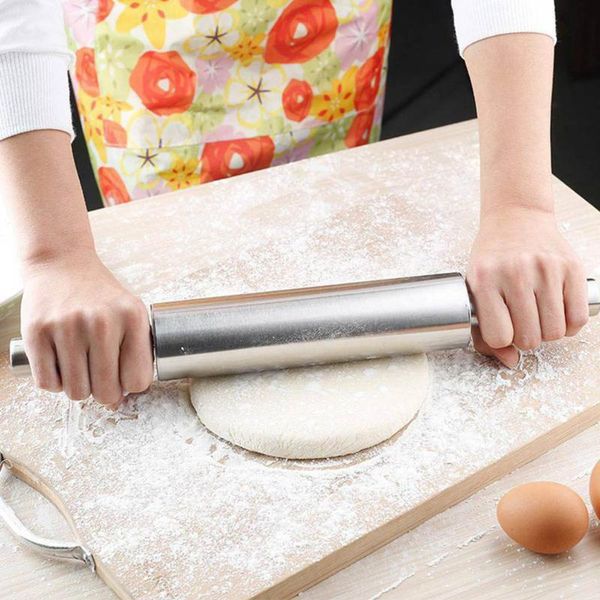 

rolling pins & pastry boards steel pin paste pizza cookies dough roller home bakery baking tool