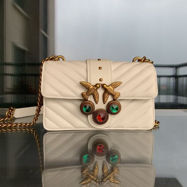 

outlet pinkos swallow 2021 spring summer leather sheep skin inlaid with flying bird bag women's one shoulder messenger designers handba