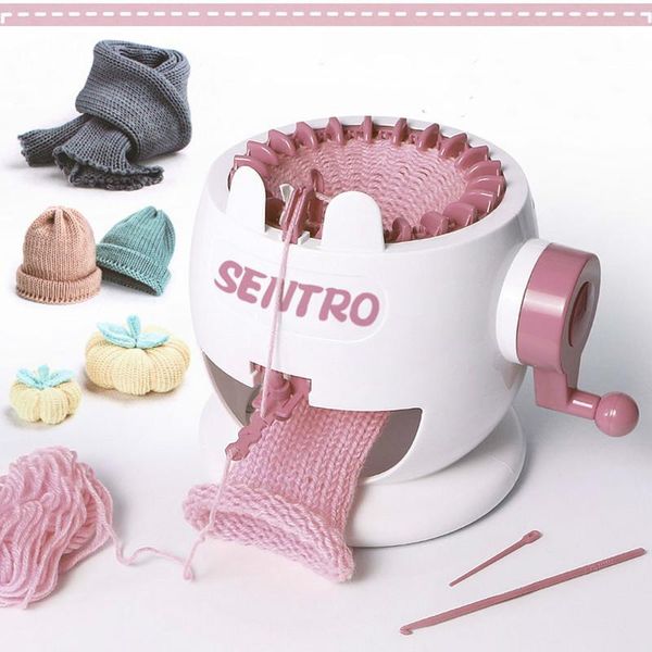 

22 needles handmade wool knitting machine cylinder wool loom hand-knitted scarf sweater hat socks child diy weaving tool, Black