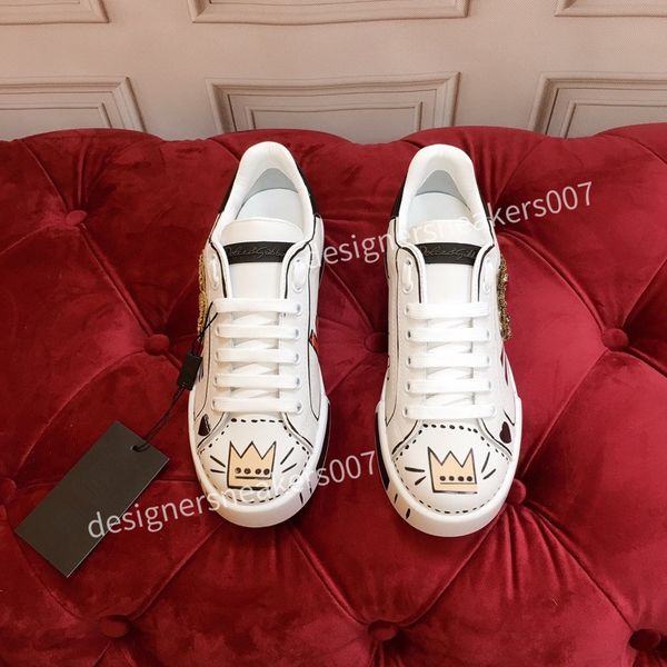 

2023designer classic summer casual shoes womens mens fashion skulls leather boots punk flat-bottomed personalized fashion sneakers, Black