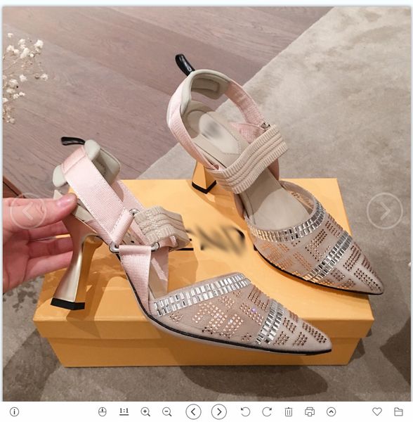 

2021 good quality fashion women luxurys designers shoes designer sandals womens luxury high heels sandal dress shoess with box size 35-41 -h, Black