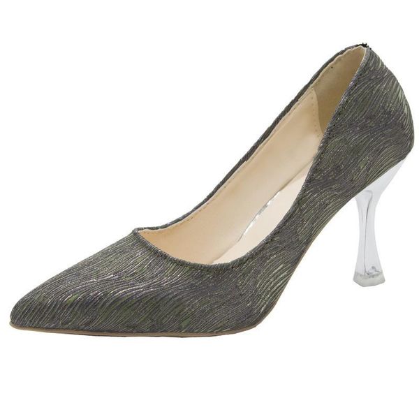 

dress shoes 2021 women's tide spring wild pointed stiletto french high heels fairy style single women, Black