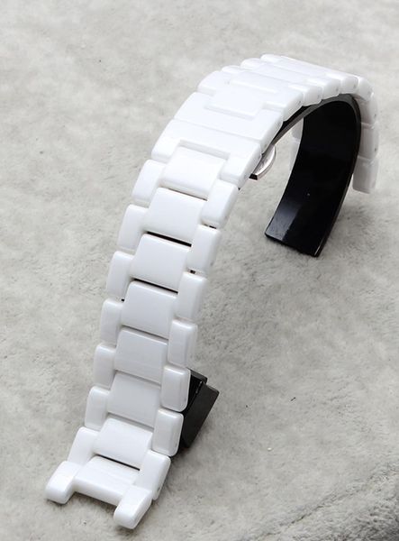 

watch bands arrival watchband ceramic white watchbands straps bracelet 20mm strap concave end 11mm for dress diamond watches accessories, Black;brown