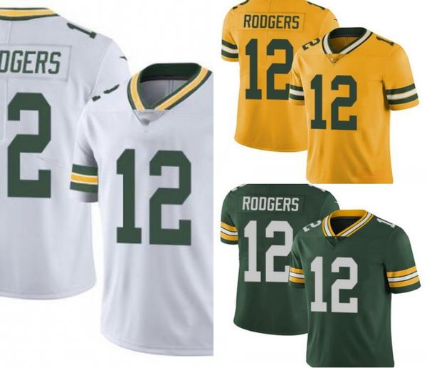 

green bay packers men #12 aaron rodgers women youth season vapor limited jersey, Black