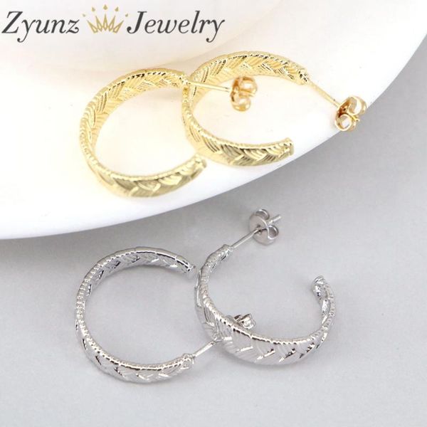 

stud 5 pairs, classic style gold silver color geometric round circle earrings simple gift for women girl daily jewelry, Golden;silver