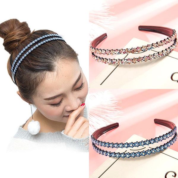 

hair accessories 2021 fashion women's silver color crystal rhinestone band headband wear