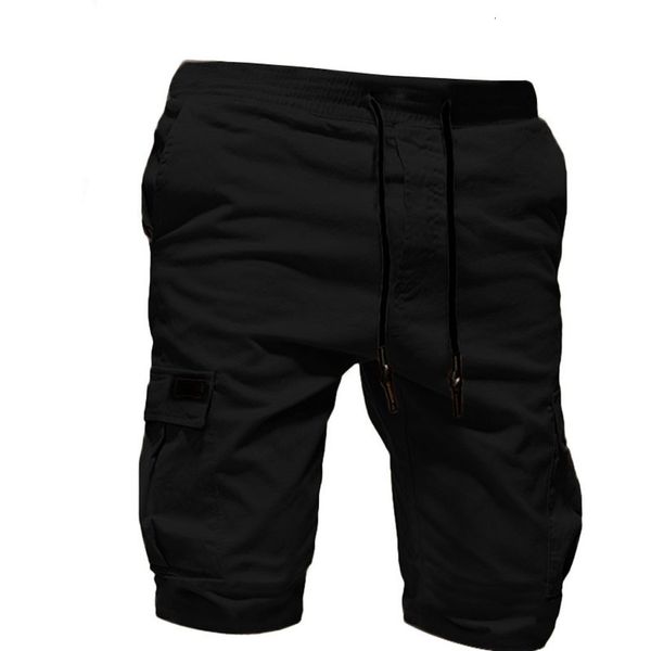 

men sports pure color bandage casual loose jogging cord men's broek plus size summer outdoor shorts # t2, White;black