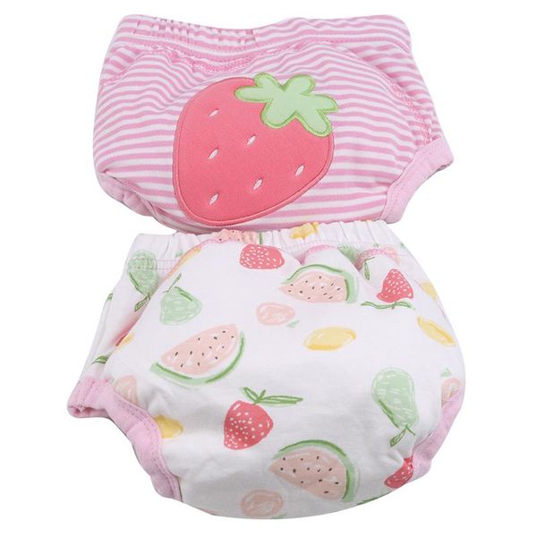 

2pcs crotch baby cotton training pants panties cute diapers reusable nappies cloth diaper breathable infants nappy changing