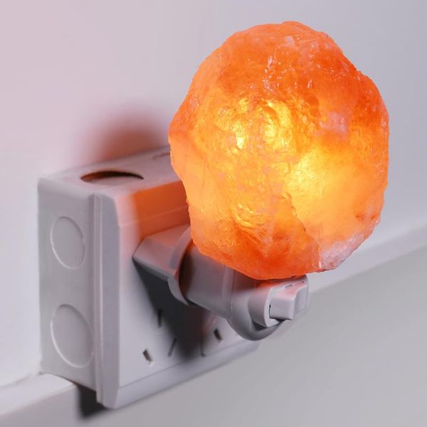 

wall lamp rotatable cylinder himalayan salt eu us uk plug air purifier crystal rock bedside night light for bedroom