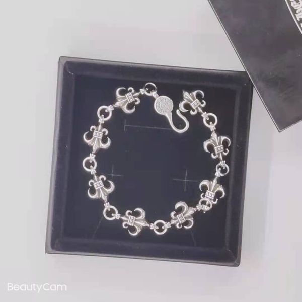 

design jewelry croquet cross scout flower fashion personality gift bracelet for men and women, Black