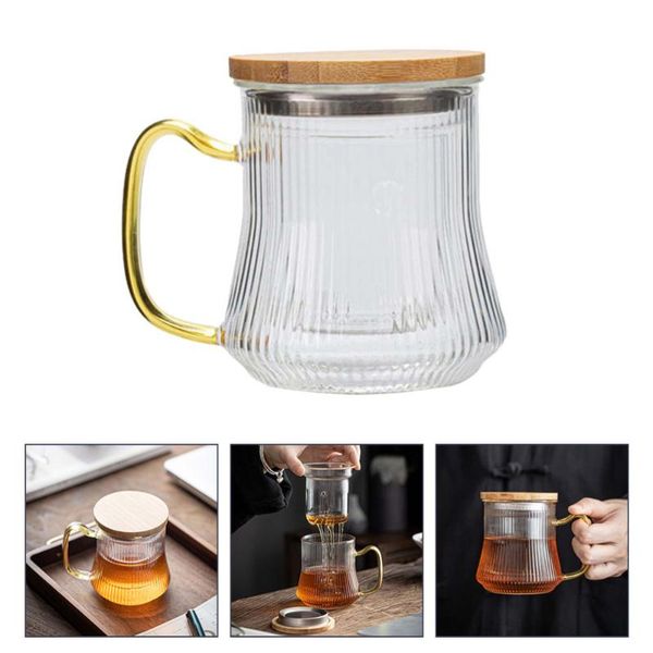 

mugs 1 set of creative drinking cups heat-resistant tea cup water with lid filter