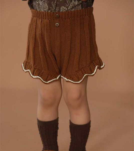 

shorts 2021 girs boys knitted cotton autumn fashion kids 1-6 years yu201, Black