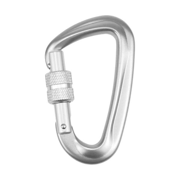 

cords, slings and webbing 5 pcs carabiner with screw lock gate 12kn heavy duty clips for hammocks camping hiking backpacking