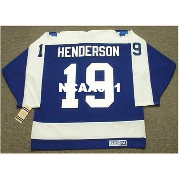 

001s #19 paul henderson toronto maple leafs 1971 ccm vintage retro away hockey jersey or custom any name or number retro jersey, Black