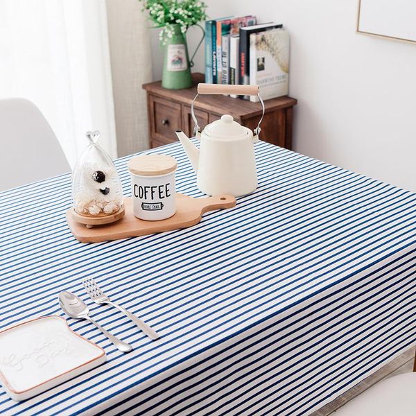 

table cloth 2021 designed simple pastoral style colorful stripe printed polyester&cotton tablecloth