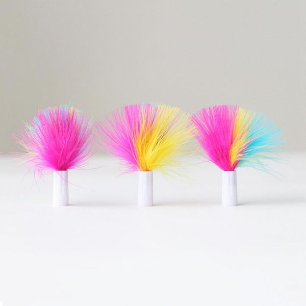 

cat toys 3pcs donut smart toy funny feather replacement pack three sticks