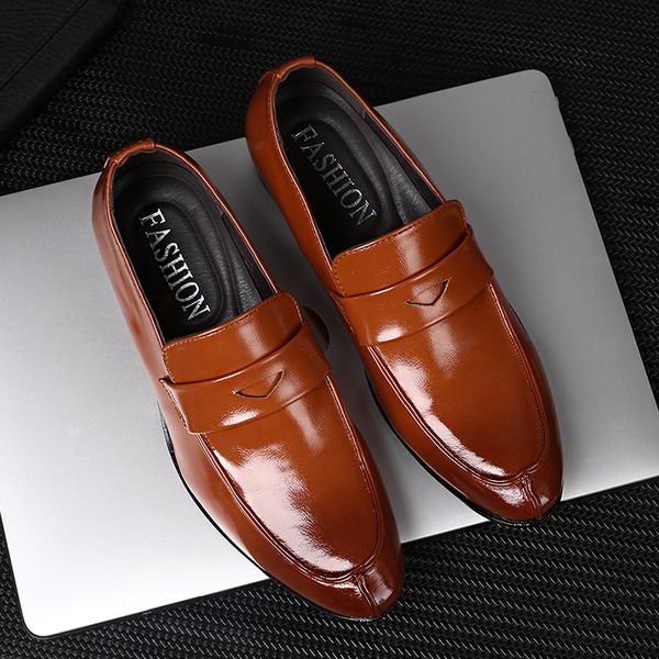 

pointed toe formal shoes man pu leather oxfords spring men italy dress shoes business wedding shoes for male large sizes