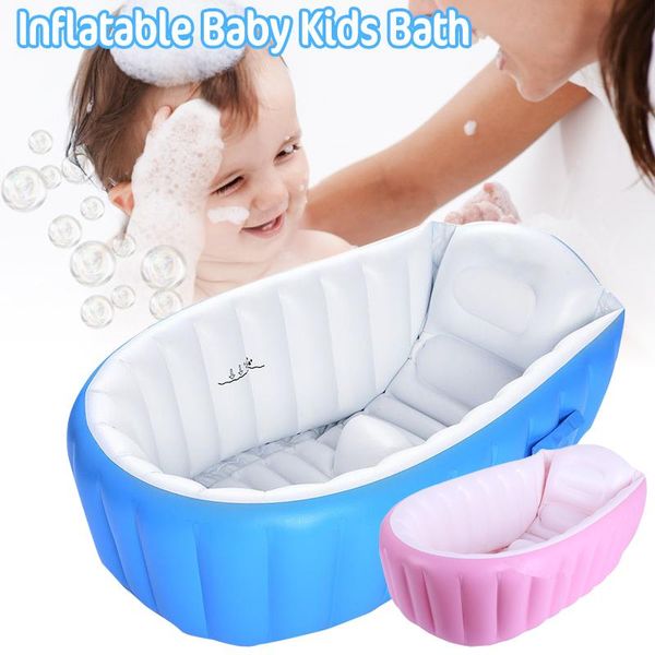 

bathing tubs & seats inflatable baby children's swimming pool summer tub folding travel bath wash basin shower outdoor