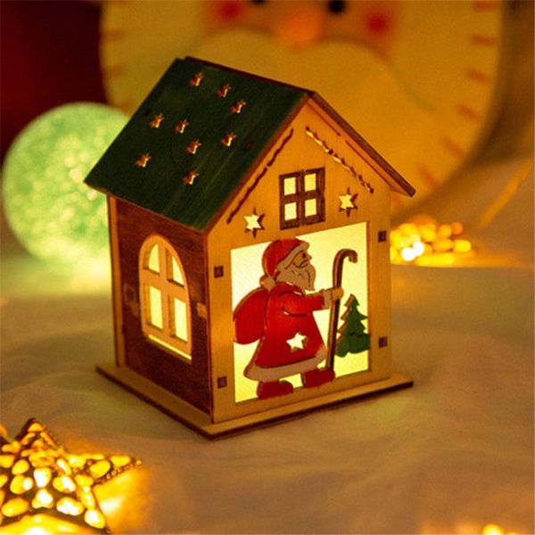 

christmas decorations decoration wooden house children's handmade coloring diy pendant 2022 year's gift