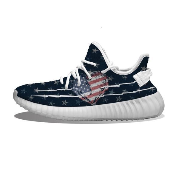 

diy custom retro love heart america flag running sho mh printed mens womens trainers outdoor sports sneakers