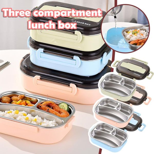 

dinnerware sets portable lunch box for kids school microwave plastic bento with movable compartments salad fruit container #9