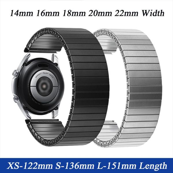 

watch bands flexible stainless steel watchband for samsung galaxy watch3 45mm/46mm/active2/gear s3 bracelet unique stylish metal strap, Black;brown
